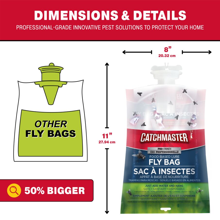 PRO Series Outdoor Fly Bag Trap With Food-Based Lure PRO Series Outdoor Fly Bag Trap With Food-Based Lure