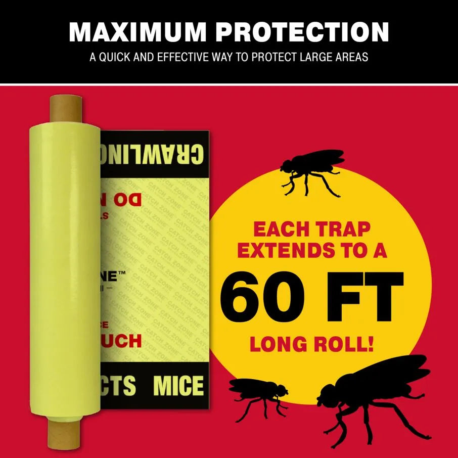 Catch Zone Pest Boundary Roll, Large Area Glue Trap Catch Zone Pest Boundary Roll, Large Area Glue Trap