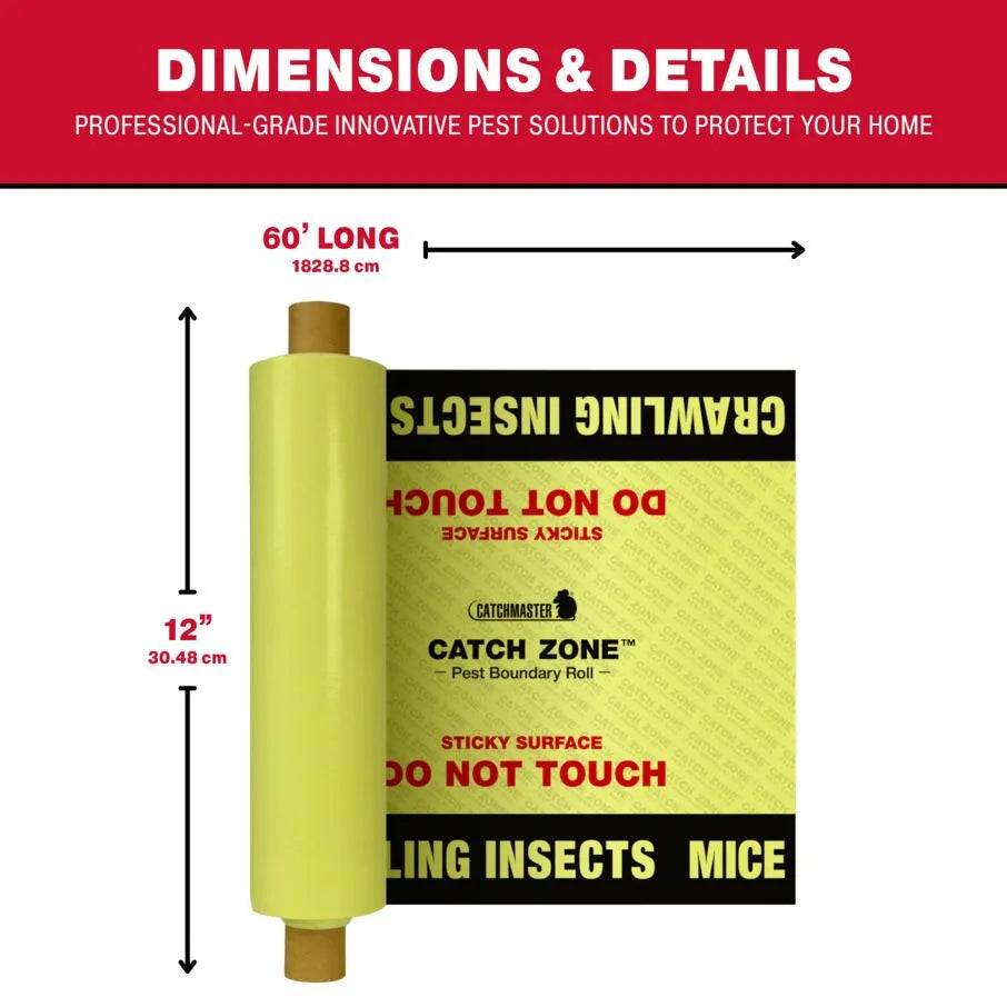 Catch Zone Pest Boundary Roll, Large Area Glue Trap Catch Zone Pest Boundary Roll, Large Area Glue Trap