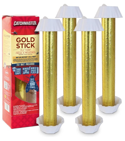 Catchmaster's Gold Stick Fly Sticky Traps are a non-toxic, versatile solution for indoor and outdoor mosquito control, ensuring a bite-free environment.