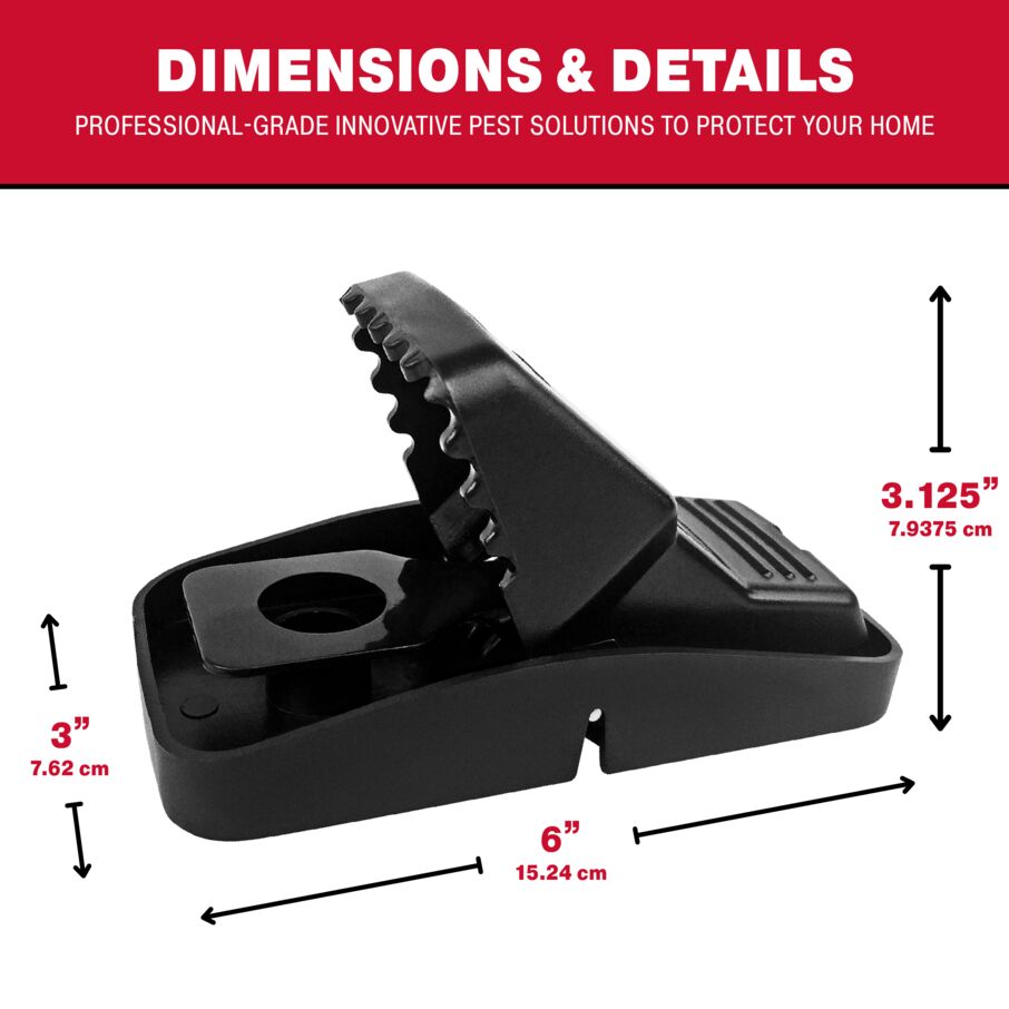 Catchmaster Jumbo Snapper Quick Set Rat, Mouse Snap Trap - 6 Pack
