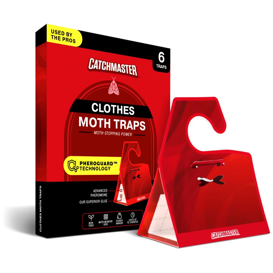 Catchmaster Moth Traps for Clothes – 6-Pack Wardrobe Closet Storage Glue Traps