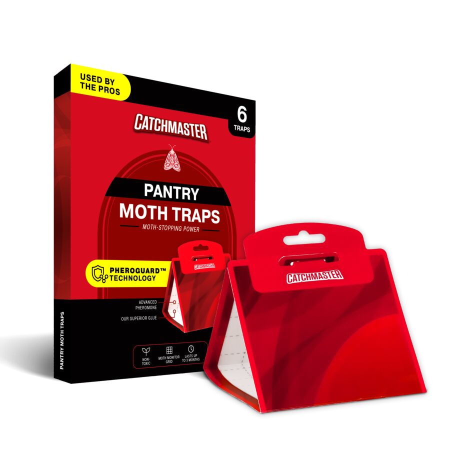 Catchmaster Pantry Moth Traps, 6-pack for kitchen pantry, storage cabinets, and food storage areas