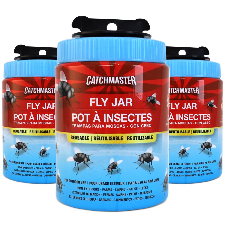 Catchmaster Fly Ribbon, Bug & Fly Traps for Indoors and Outdoors, Premium Sticky Adhesive Fruit Fly & Gnat Hanging Strips, Bulk