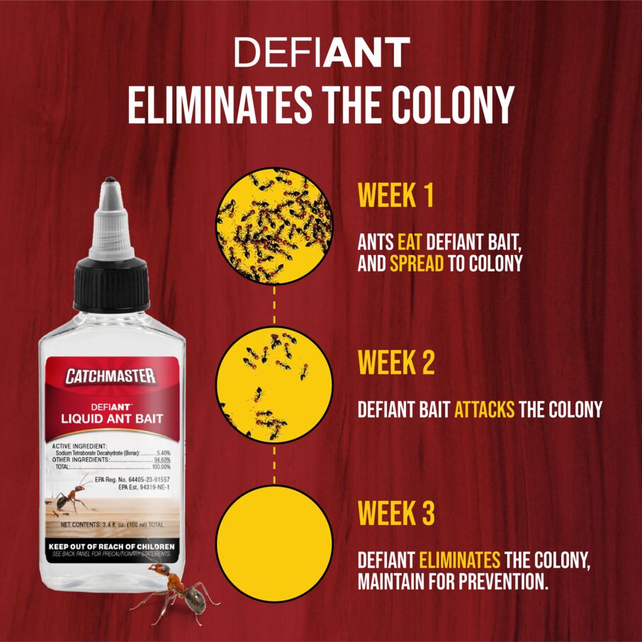 DEFIANT™ Liquid Ant Bait for Ant Control, 1-Year Supply + 8 Classic Bait Stations