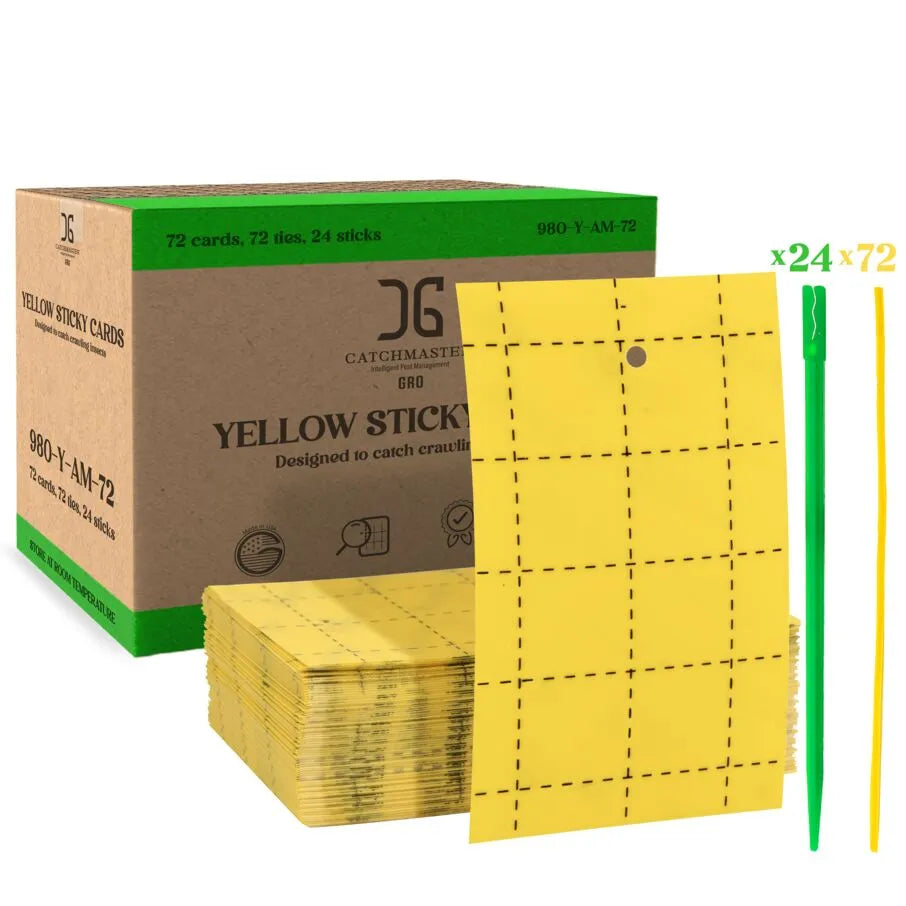 3x5 Yellow Sticky Cards: Double-Sided Insect Traps – Catchmaster